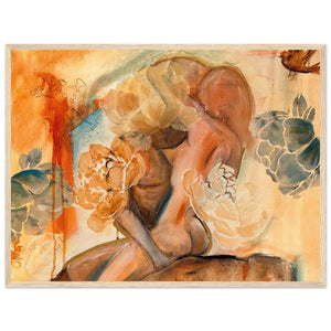 "Lovers Bird" Premium Semi-Glossy Wooden Framed Fine Art Print