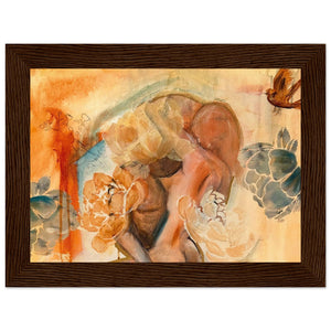 "Lovers Bird" Premium Semi-Glossy Wooden Framed Fine Art Print