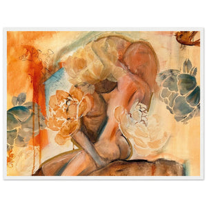 "Lovers Bird" Premium Semi-Glossy Wooden Framed Fine Art Print